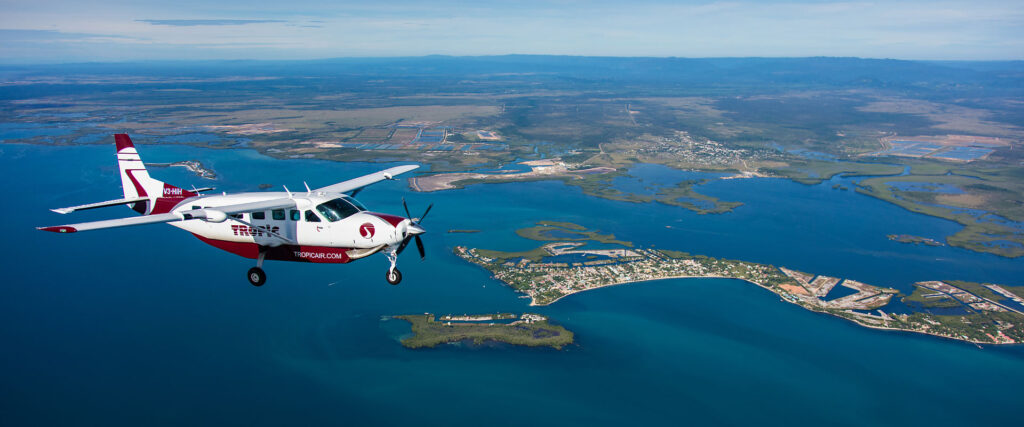 Tropic Air flight over Placencia